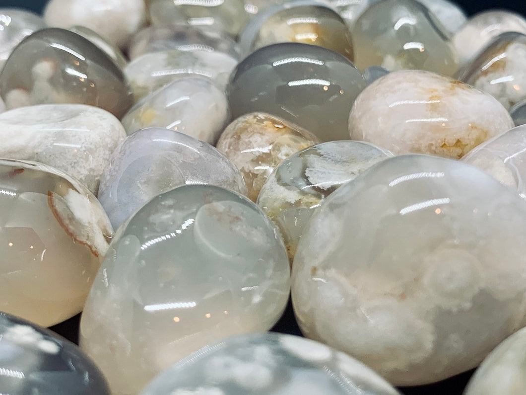 Flower Agate Tumbled Gemstones