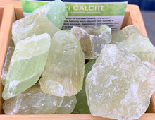 Load image into Gallery viewer, Green Calcite Rough Raw Tumbling Stones Natural Crystal Gemstone
