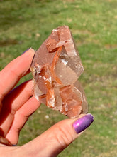 Load image into Gallery viewer, Raw Red Calcite Crystal Cluster - Rainbow Inclusions - Unique, Natural Specimen
