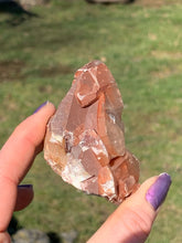 Load image into Gallery viewer, Raw Red Calcite Crystal Cluster - Rainbow Inclusions - Unique, Natural Specimen
