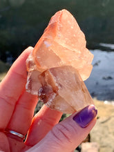 Load image into Gallery viewer, Raw Red Calcite Crystal Cluster - Rainbow Inclusions - Unique, Natural Specimen
