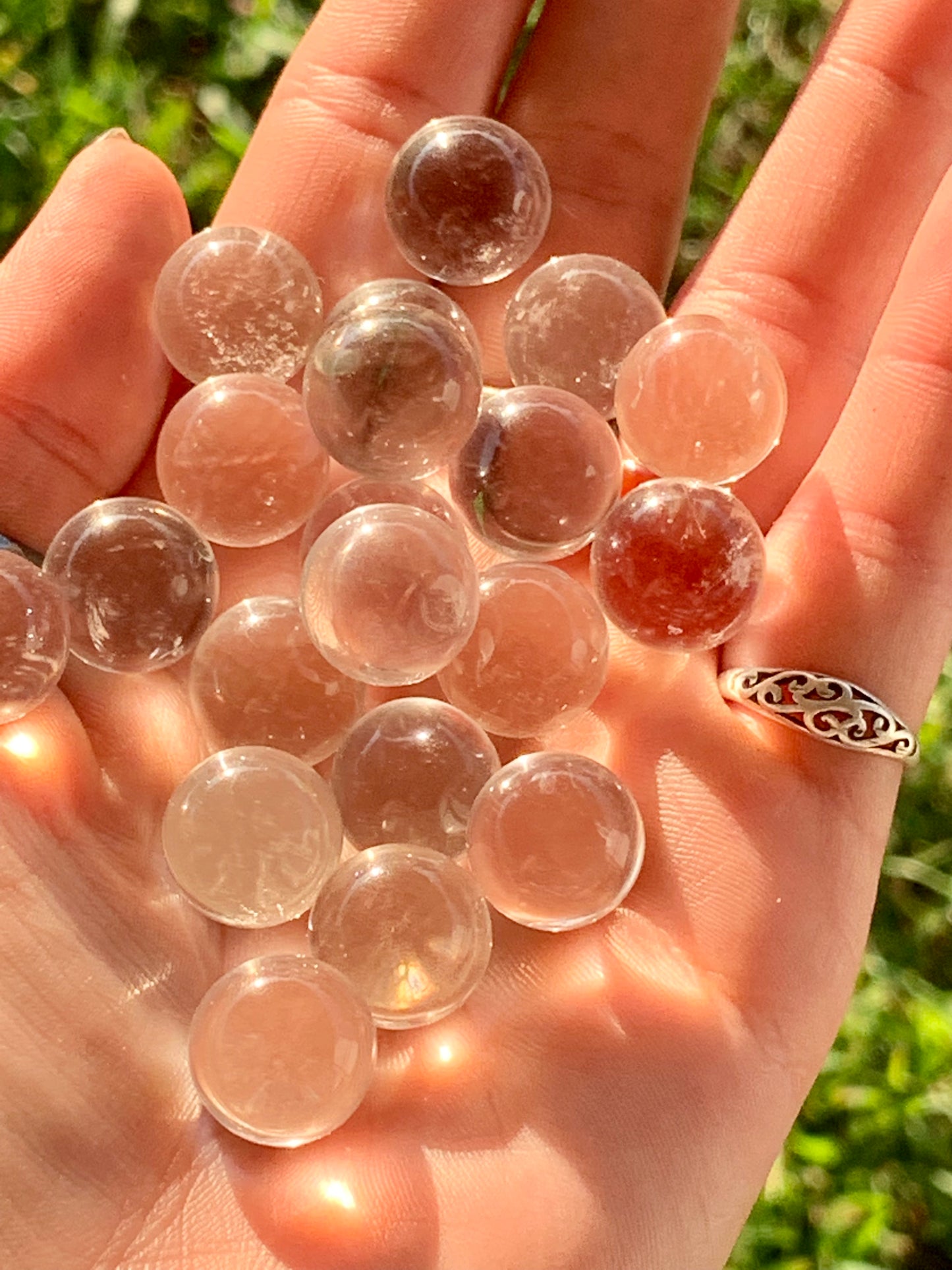 Clear Quartz Crystal Mini Spheres / High Quality