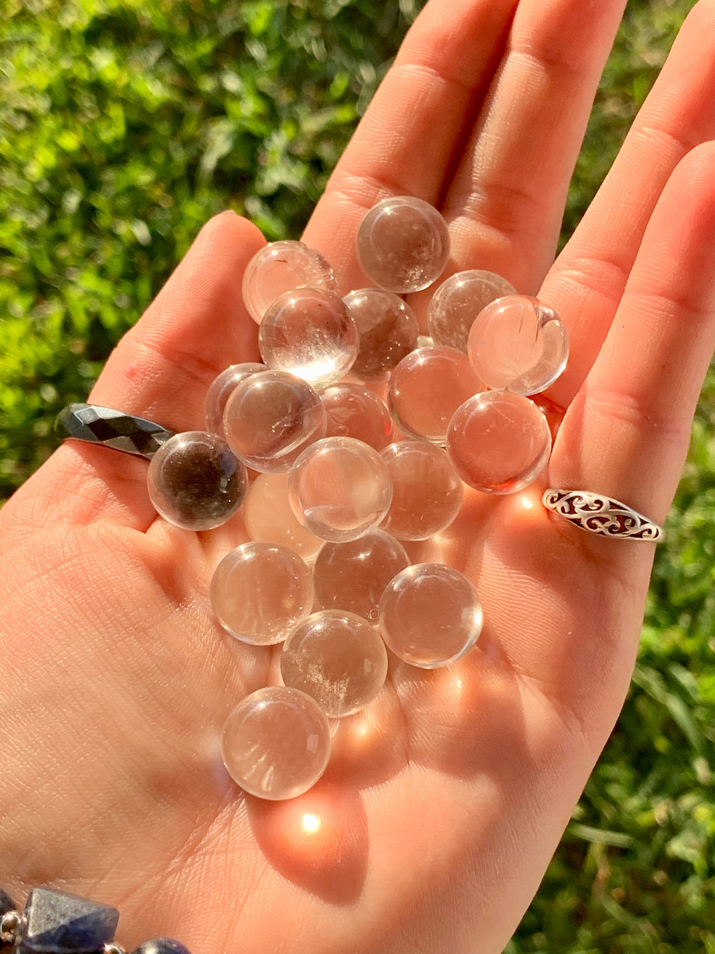 Clear Quartz Crystal Mini Spheres / High Quality