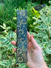 Load image into Gallery viewer, Green Jade Crystal Charging Stick / Plate Moon &amp; Stars Etched
